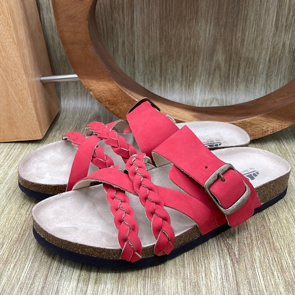 π CLIFFS - WHITE MOUNTAIN Gordana Braided Strap Sandals - 7.5 red NWOB / NWOT - Picture 1 of 7